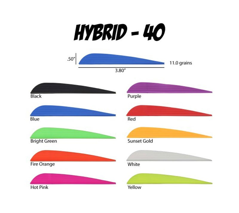 Оперение для зимних стрел AAE HYBRID-40, 50шт