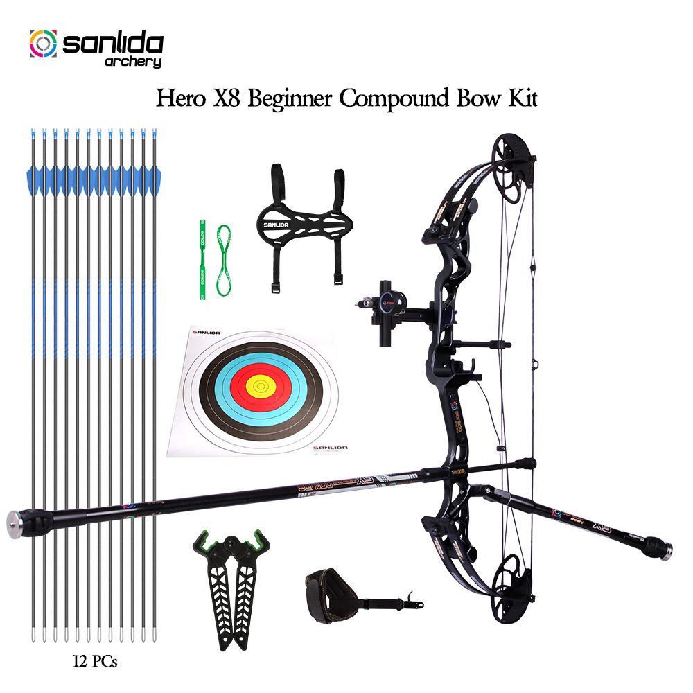 фото Спортивный подростковый блочный лук Sanlida Hero X8 Beginner PRO KIT Спортивный подростковый блочный лук Sanlida Hero X8 Beginner PRO KIT