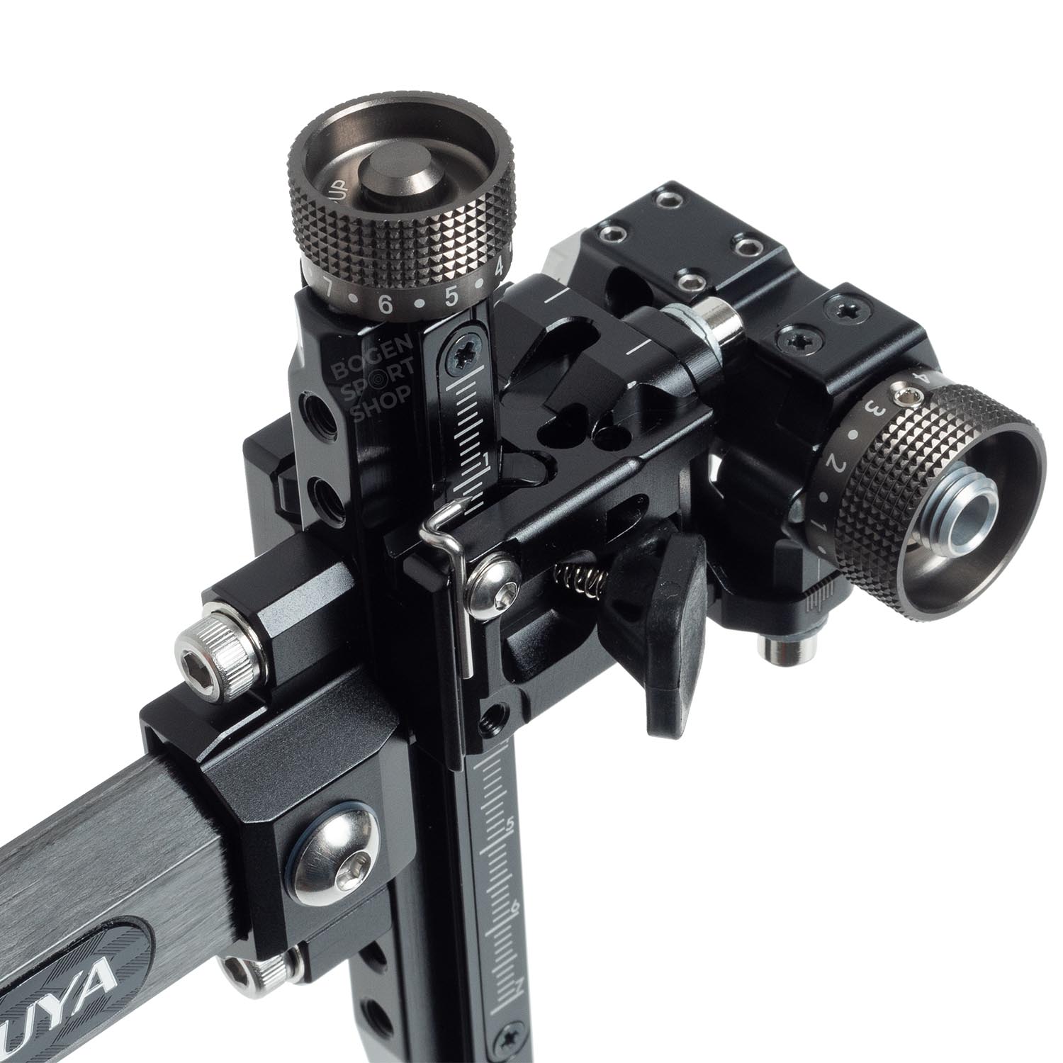 Спортивный прицел для блочного лука Shibuya Ultima CPX III 400-9 CARBON RH BLACK